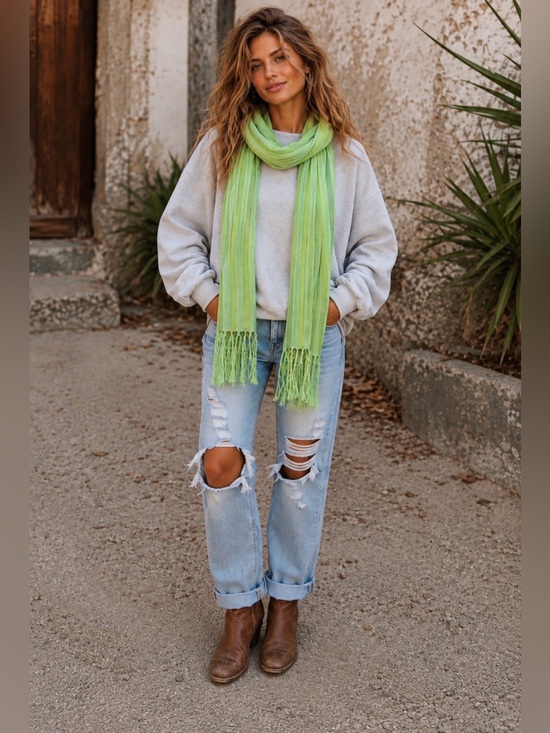 Free People Accessories - NWT Free People Sequin Shimmer Fringe Scarf